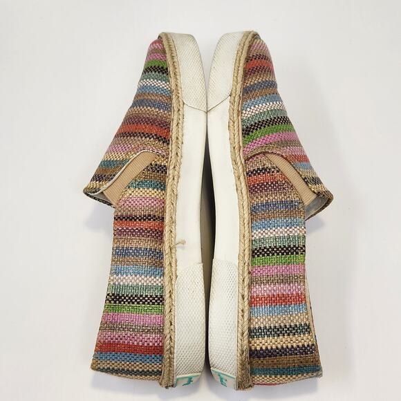 Jack Rogers Tucker Slip On Sneaker Loafer Women Size 7.5 M Stripe Jute Casual - Picture 7 of 8